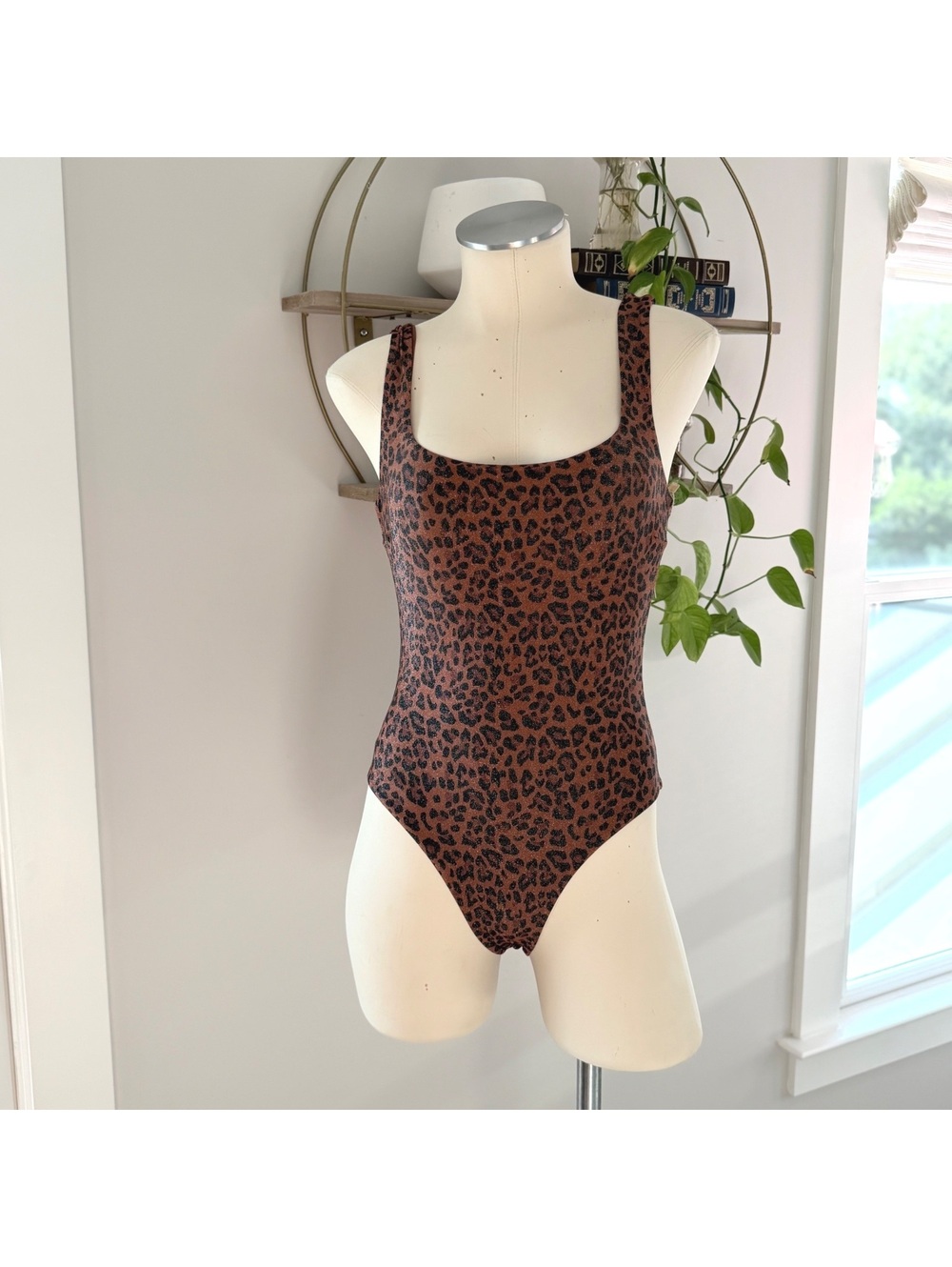 Berlook Leopard Print One Piece Swimsuit Size XS